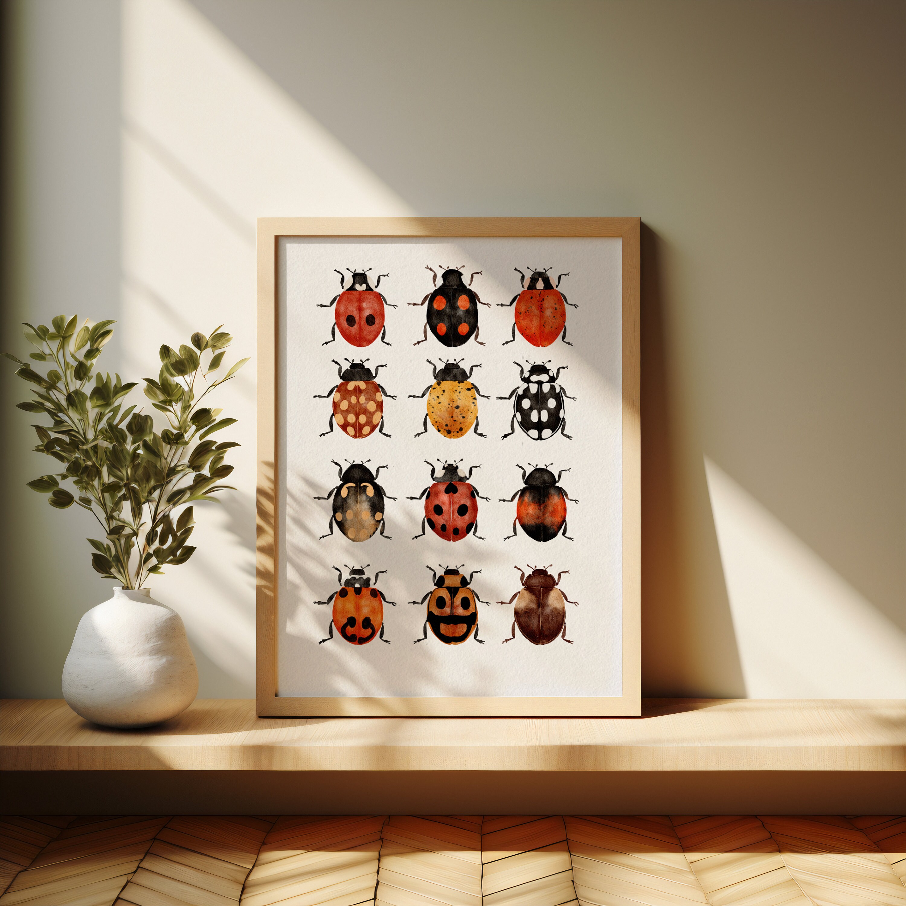 Vintage Ladybug Print | Beetle Collage Wall Art (digital Download) - Etsy
