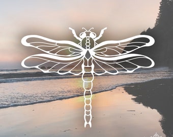 Dragonfly Decal | Dragonfly Design | Permanent Car Decal | Decal | Decorative Car Decal | Laptop Decal | Car Decal
