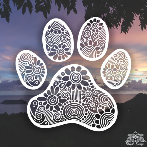 Dog / Puppy Paw Print Vinyl Decal Sticker | Etsy