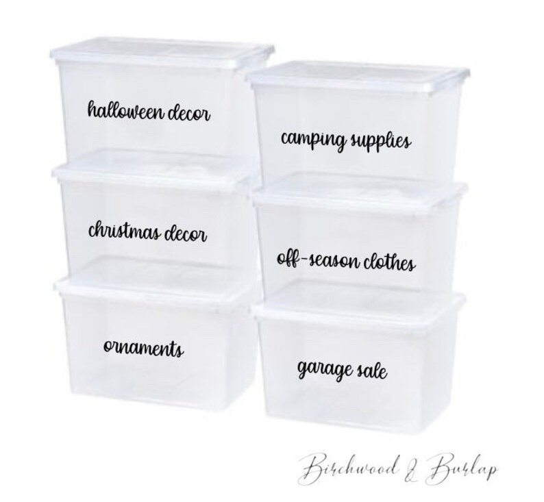 Custom Storage Bin Labels Plastic Bin Labels Toy Bin Labels Etsy