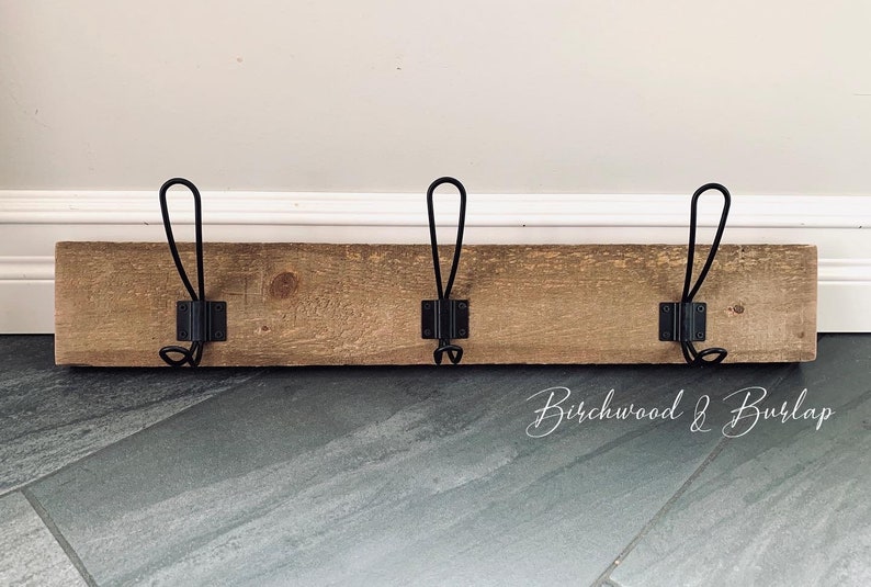 Rustic Wood Hook Rack / Wall Hooks / Wall Hook Rack / Towel Etsy Canada