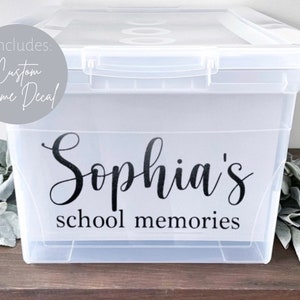 School Memories Box Labels, Personalized School Memory Bin Labels, Storage Bin Labels, Custom Labels, School Bin Labels, Memory Box Stickers