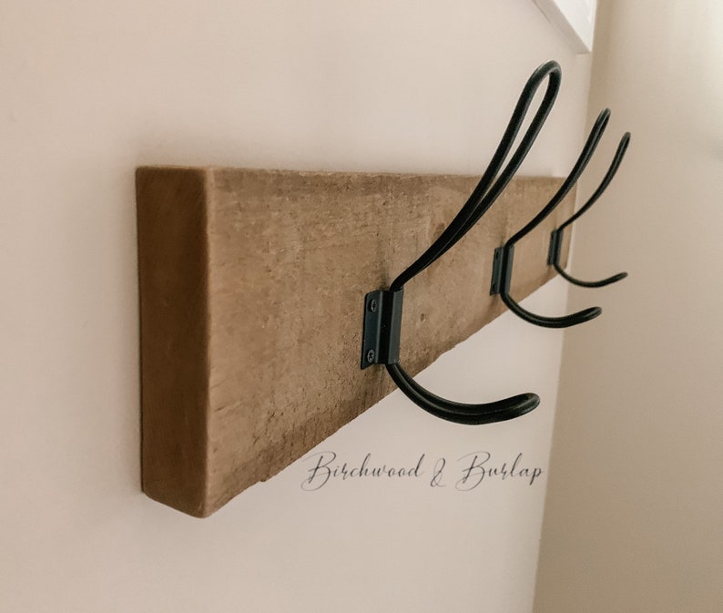 Rustic Wood Hook Rack / Wall Hooks / Wall Hook Rack / Towel Etsy Canada