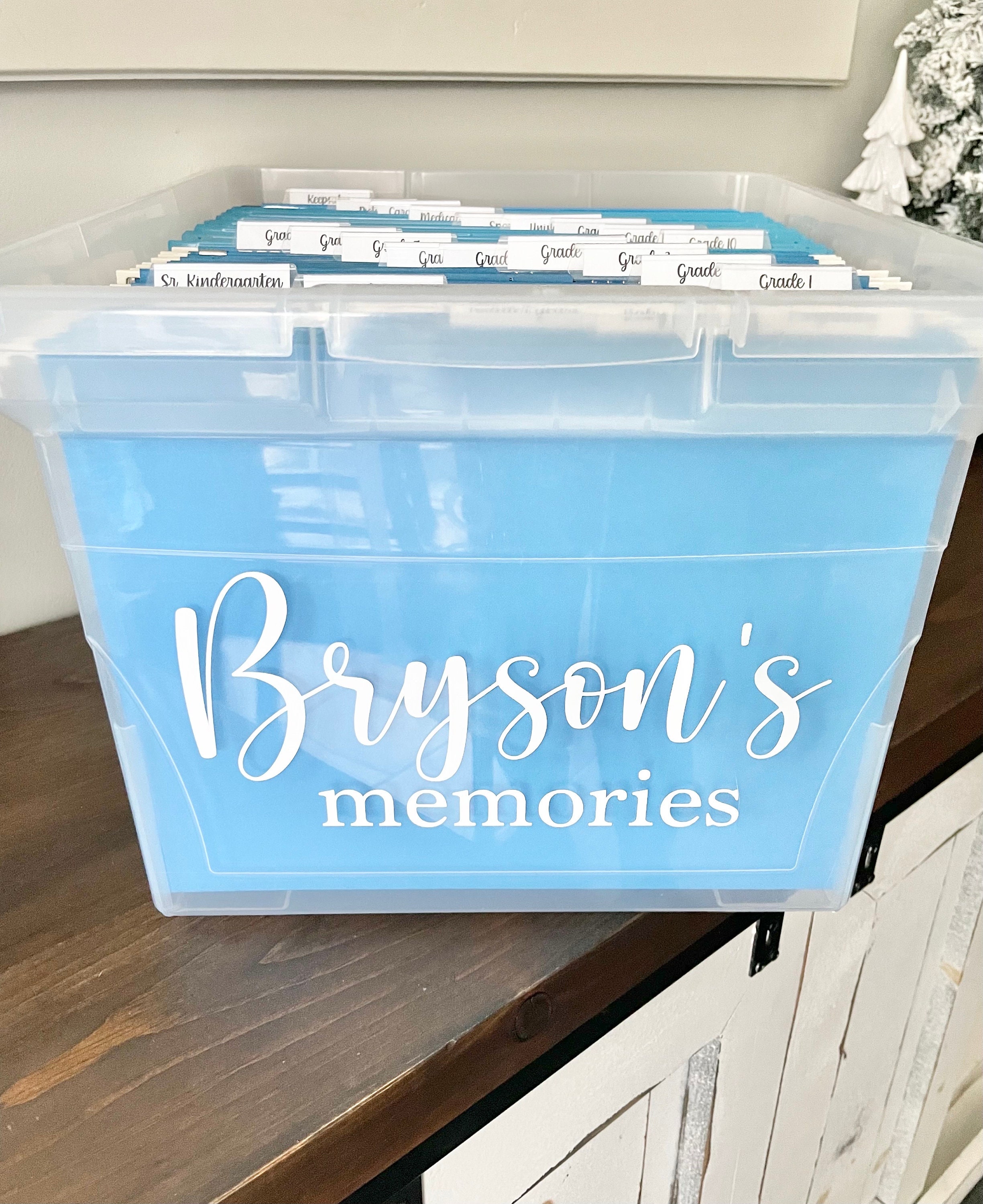 Memory Bin Kit School Memory Box for Kids Memory Box Labels Etsy Canada