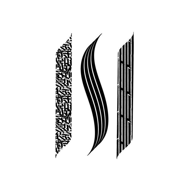 3 Abstract Procreate Blackletter Brushes, Gothic Calligraphy for