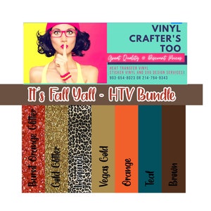 Heat Transfer Vinyl Bundle for Fall,  Iron on vinyl for Cricut & Silhouette