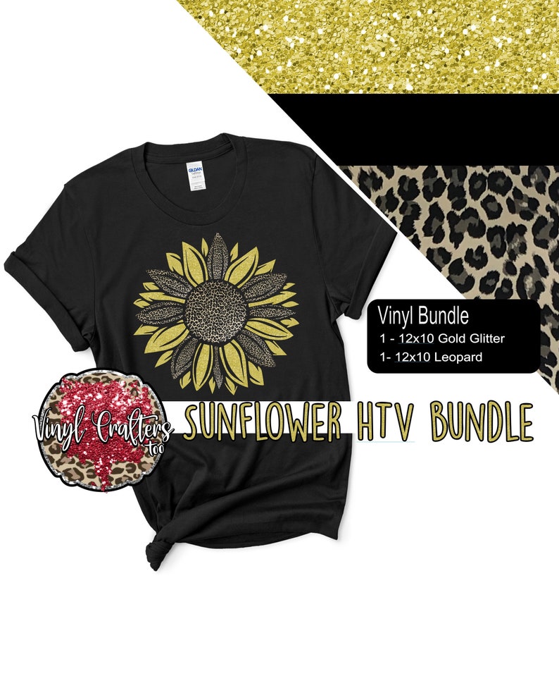 Download Free Sunflower SVG with Heat Transfer Vinyl Sheets tshirt ...