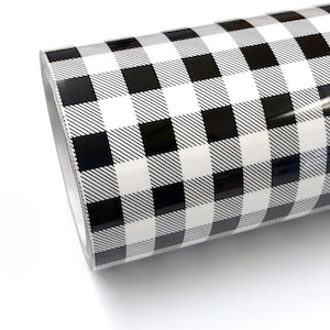 Black and White Buffalo Plaid Heat Transfer Vinyl