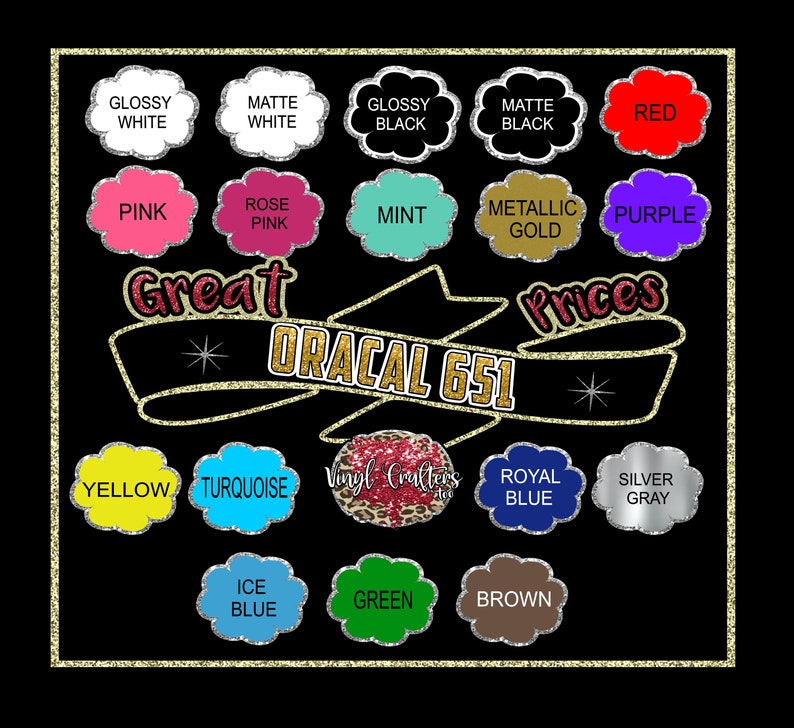 Oracal 651 Vinyl Sheets Permanent Vinyl Silhouette Vinyl Etsy