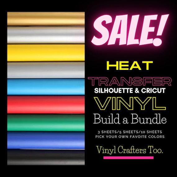 4 Sheets Bundle Glitter Heat Transfer Vinyl Heat Press Cricut Film