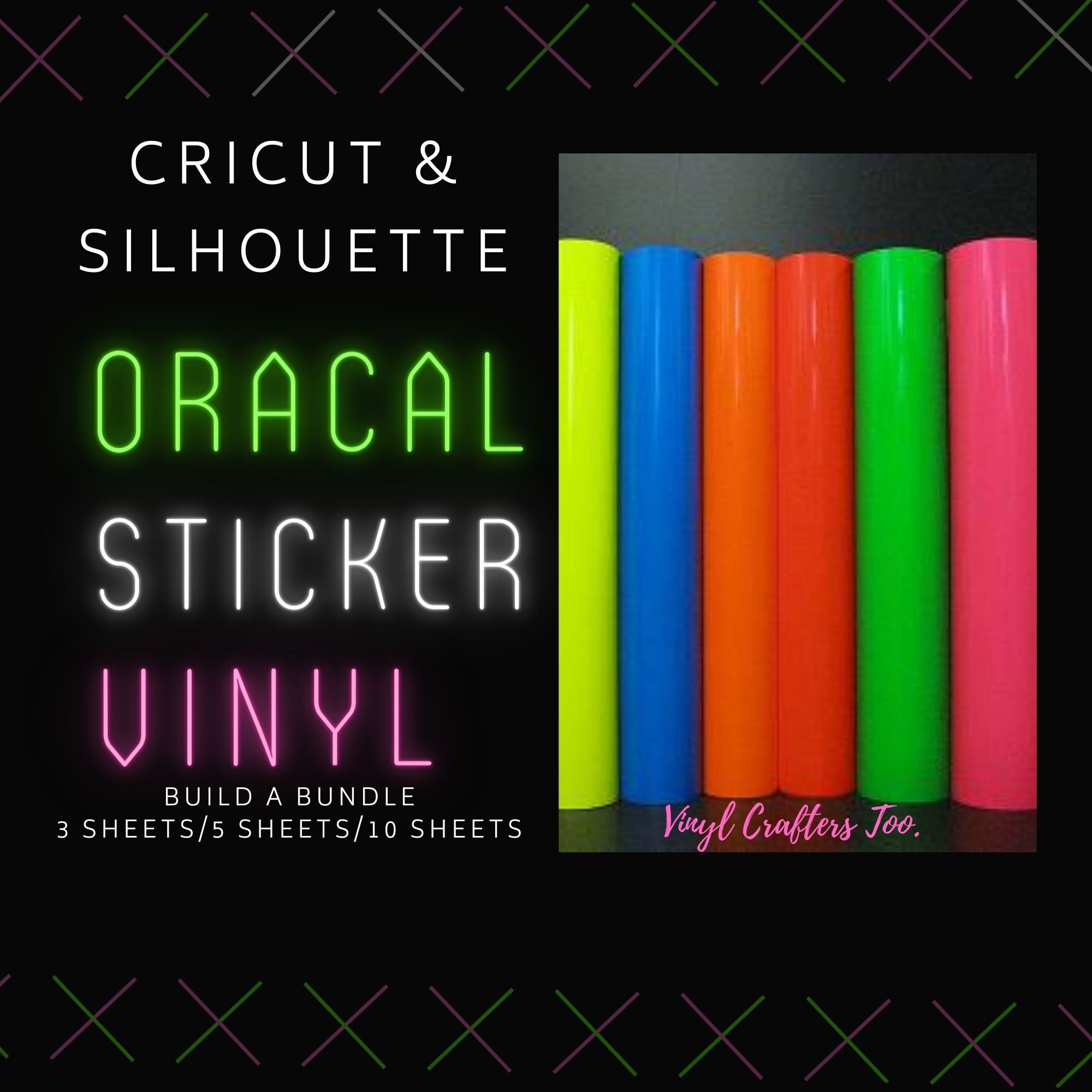 ORACAL 651 Popular Pack - Adhesive Craft Vinyl for Cricut, Silhouette,  Cameo, Craft Cutters, Printers, and Decals ((63) Sheets)