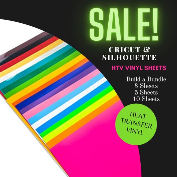 Heat Transfer Vinyl Sheets, Tshirt Vinyl, Iron on Vinyl, HTV, Cricut Vinyl,  Vinyl HTV, Craft Vinyl, 12x10 Vinyl Sheets 