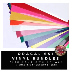 Oracal 651 Vinyl Sheets Permanent Vinyl Silhouette Vinyl - Etsy
