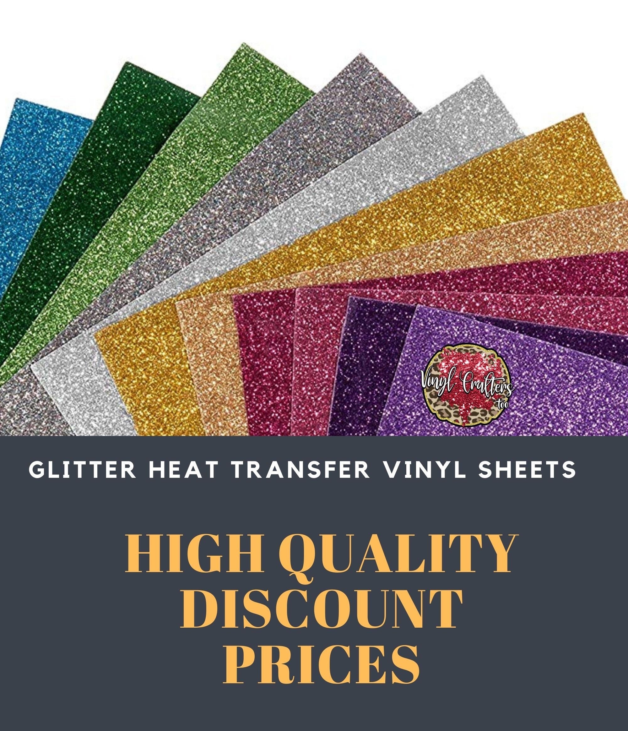 *Siser GLITTER Heat Transfer Vinyl Sheet