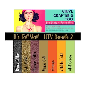 Heat Transfer Vinyl Bundle for Fall,  Iron on vinyl for Cricut & Silhouette