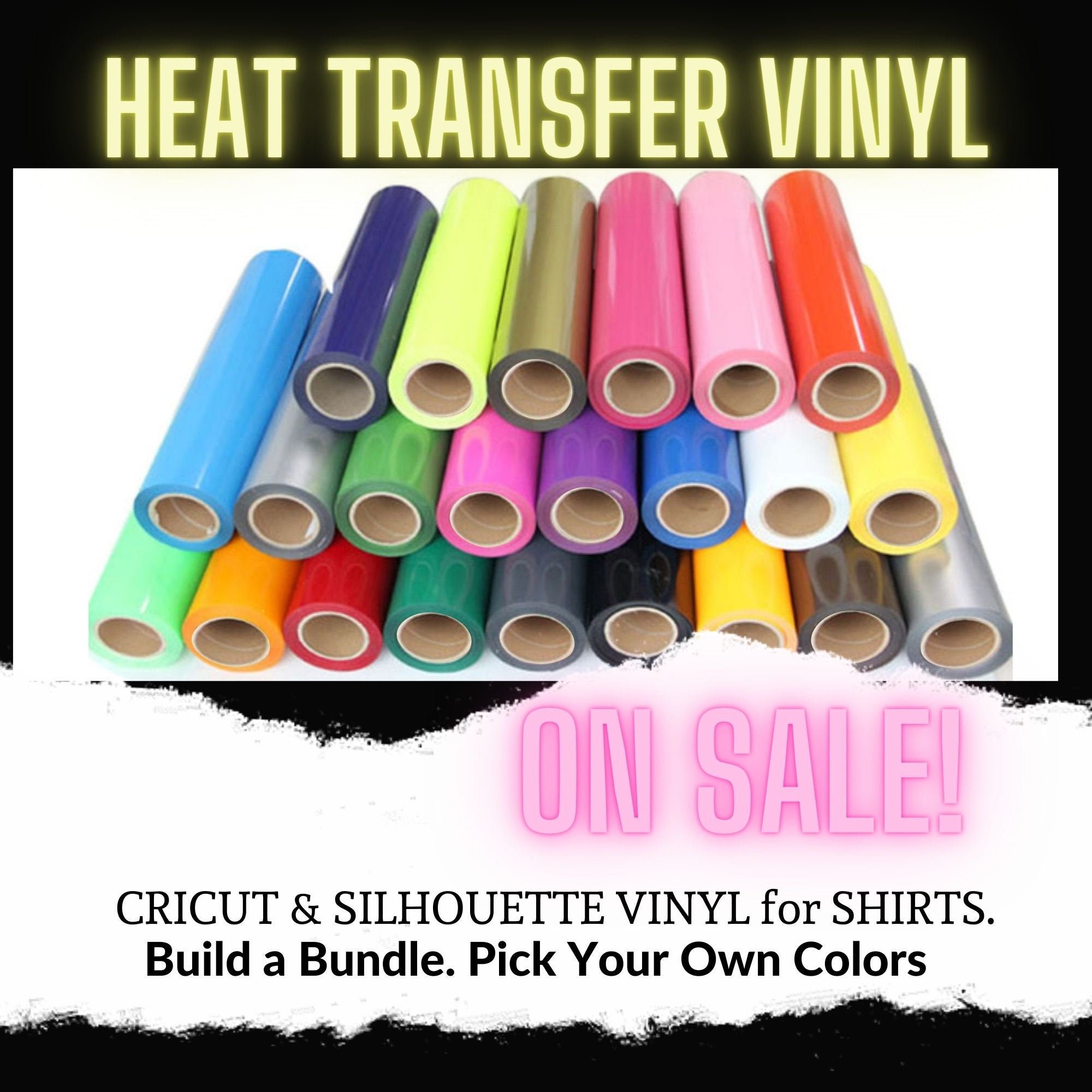 12×12ft HTVDIY Pink Heat Transfer Vinyl Rolls Iron On Vinyl for Cricut HTV  Vinyl Heat Transfer Design, Easy Cut & Weed Cricut Iron On Vinyl for T  Shirts : : Home 