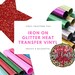 HTV Glitter Vinyl Sheets, Cricut, Silhouette Cameo Heat Transfer Vinyl ...