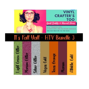 Heat Transfer Vinyl Bundle for Fall,  Iron on vinyl for Cricut & Silhouette