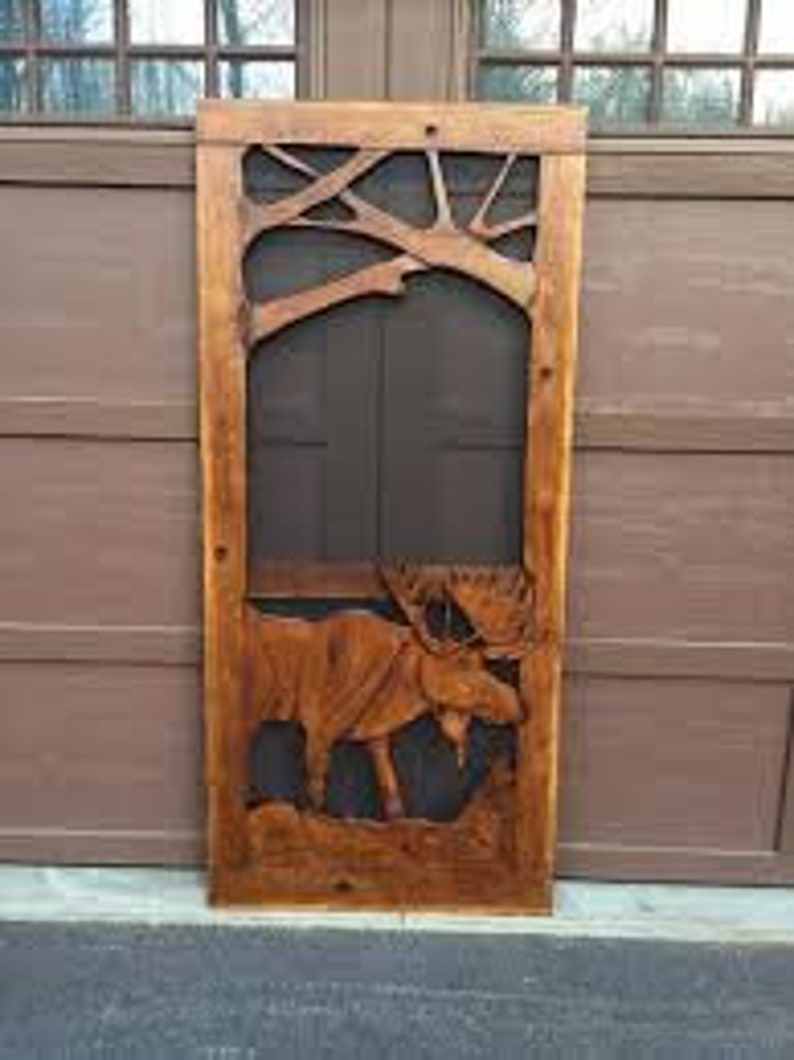 Rustic Farmhouse Wood Screen Door. Etsy