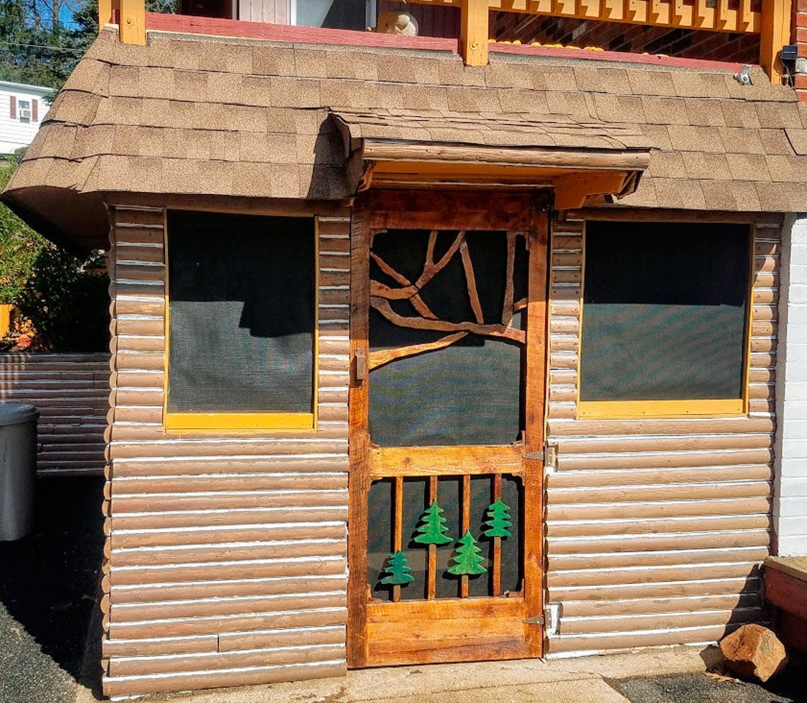 Rustic Farmhouse Wood Screen Door. Etsy