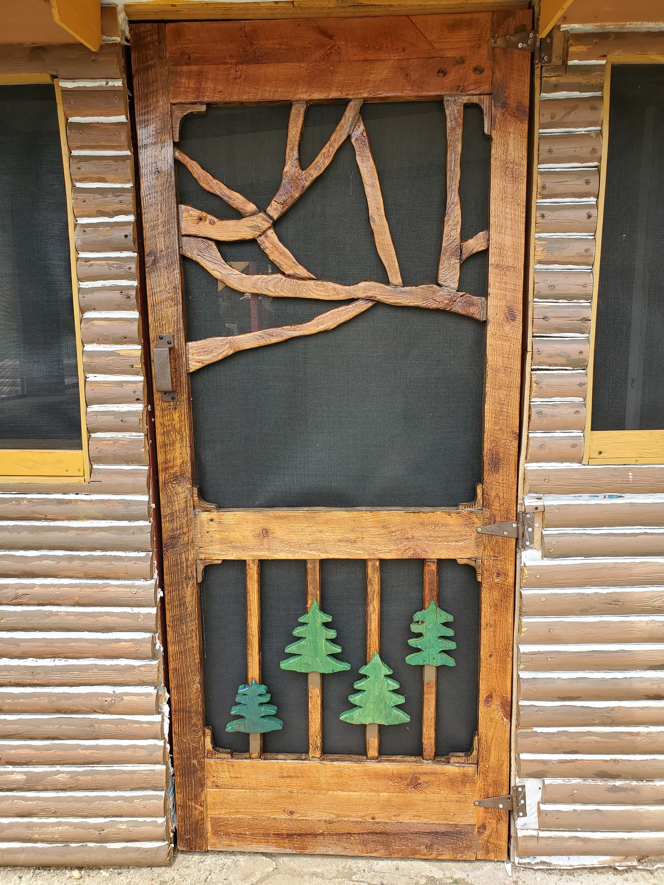 Rustic Farmhouse Wood Screen Door. Etsy