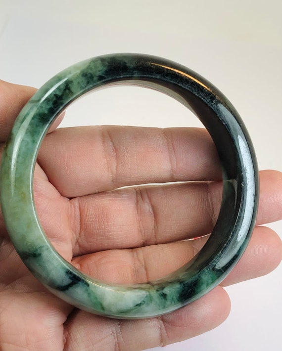 62.5mm Hand Carved Emerald, Forest, and Apple Gre… - image 8