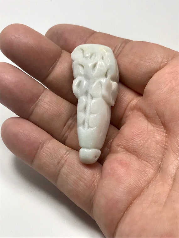 Grade A Genuine Burmese Jade Hand Carved Pendant … - image 7
