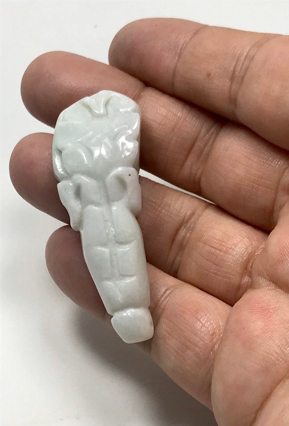 Grade A Genuine Burmese Jade Hand Carved Pendant … - image 8