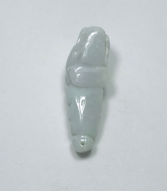 Grade A Genuine Burmese Jade Hand Carved Pendant … - image 4