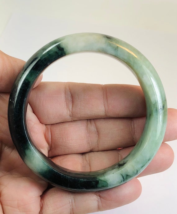 62.5mm Hand Carved Emerald, Forest, and Apple Gre… - image 9