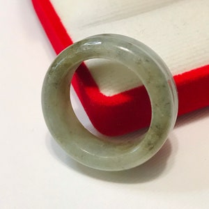 10 Anello a doppia fascia verde mela e muschio statunitense realizzato a mano in giadeite birmana naturale di grado A/Anello artigianale/Anello di giada/Regalo per lei/ PR190