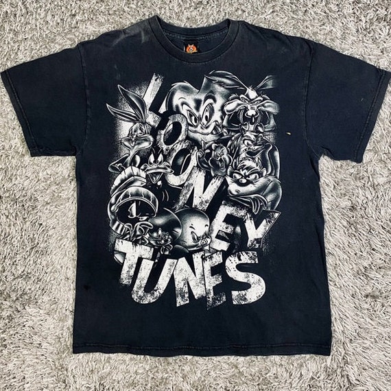 Vintage Looney Tunes T Shirt Graphic Taz Bugs Thug
