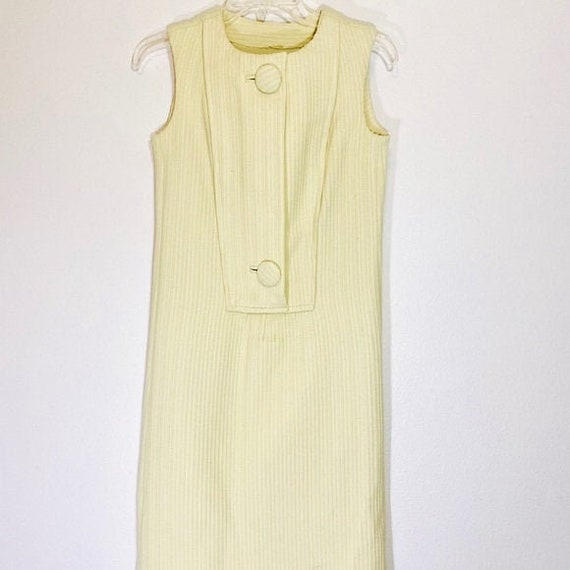 Vintage Sheath Dress 70’s Shift Minimalist Button