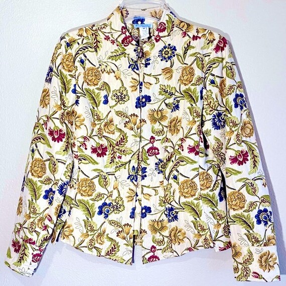 Floral Jacket Victorian Floral Pattern Embroidered