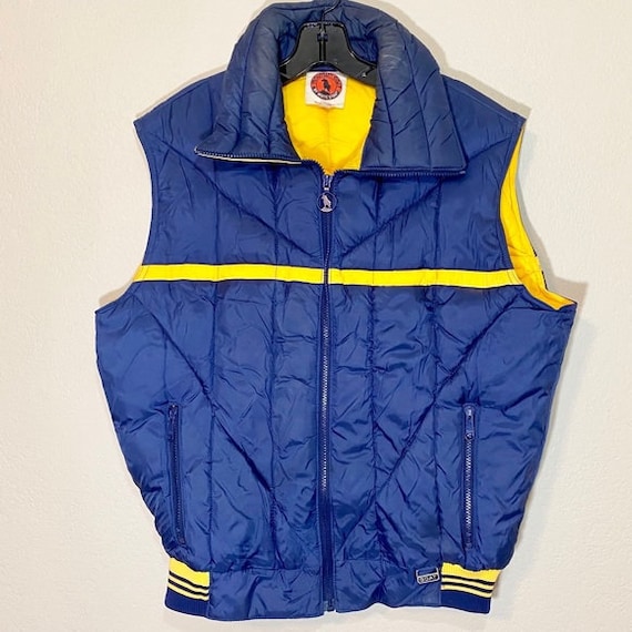 Vintage Down Vest Feather Insulated Puffer 80s 90s