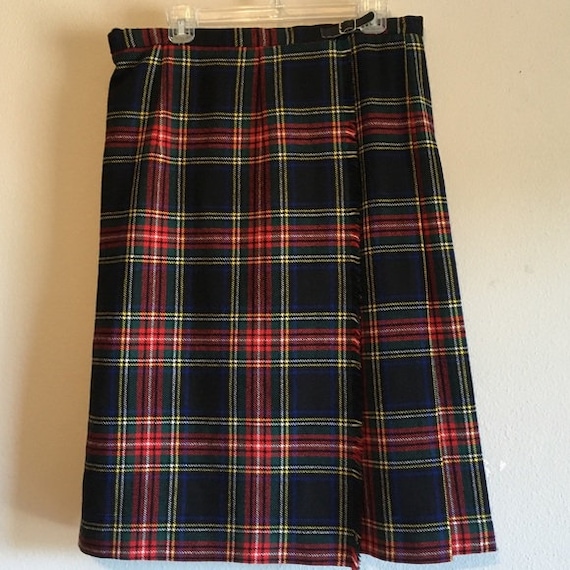 Irish Tartan Kilt Skirt Pleated Ireland Red Plaid
