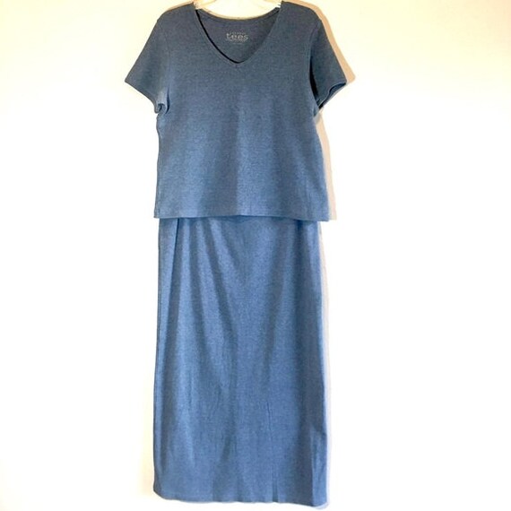 Vintage Matching Set Minimalist 2 Piece Top Skirt