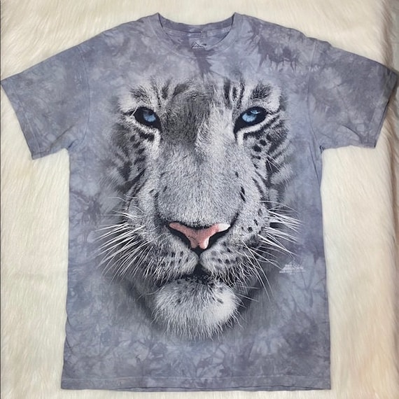 Tiger T-shirt Graphic T shirt White Tie Dyed