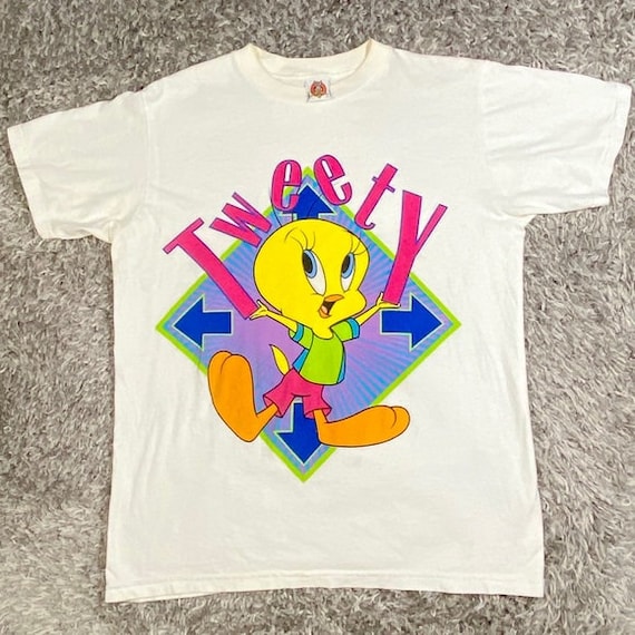 Vintage Looney Tunes Graphic T Shirt Tweety 1990s