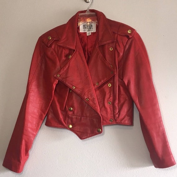 Vintage Leather Jacket Biker Jacket FIRENZE Croppe