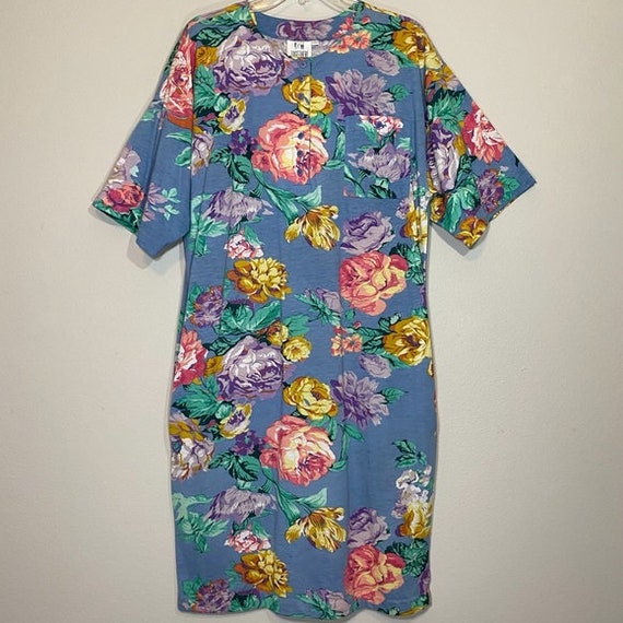 Vintage Belted Shirt Dress Floral Matching Set