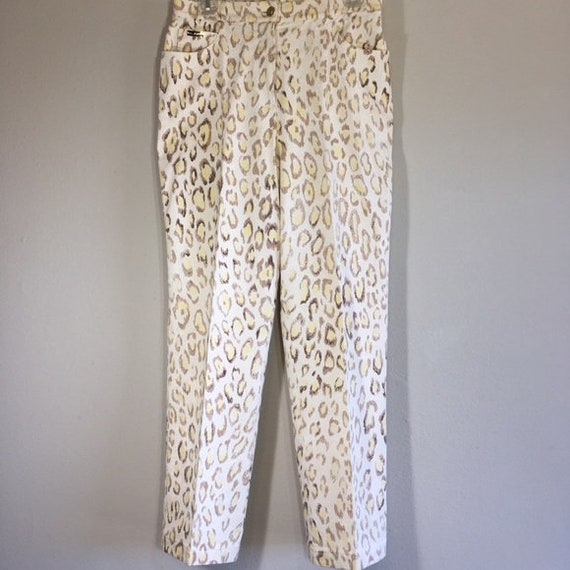 Vintage St. John Jeans Leopard Print Pants Animal