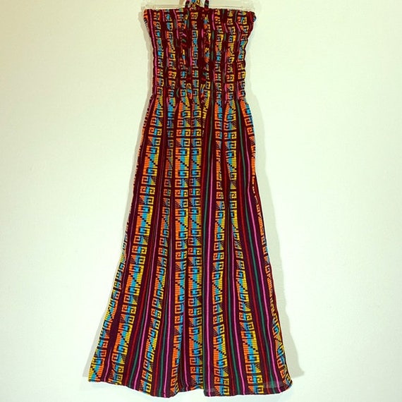 Bohemian Vintage Dress Ethnic African Hippy Print