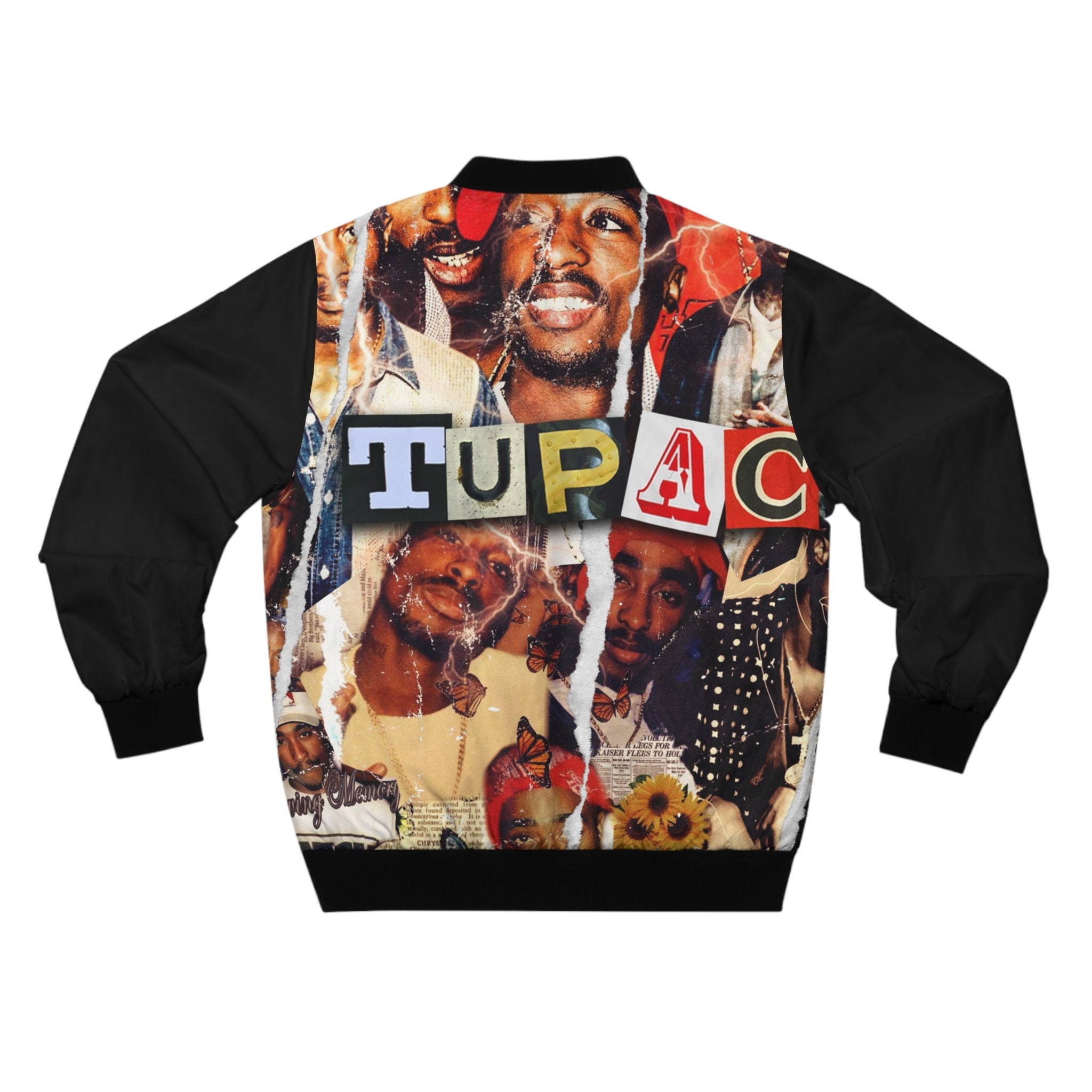 Tupac Collage Bomber Jacket, 2pac Tupac Bomber Jacket