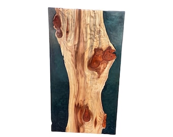 Redwood With Forest Green Wall Art (46”x25”)