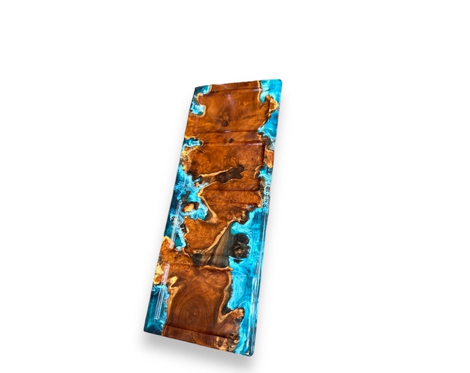 XL Honey Locust With Ocean Resin (29.5"x11"x1.75")