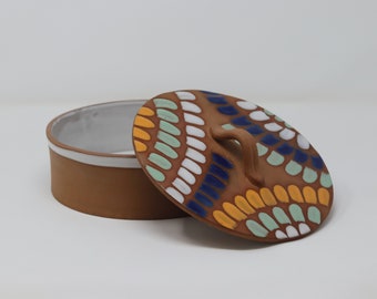 Chauffe-tortilla en concha colorée - Support en céramique décoré - Récipient à biscuits - Porte-crêpes