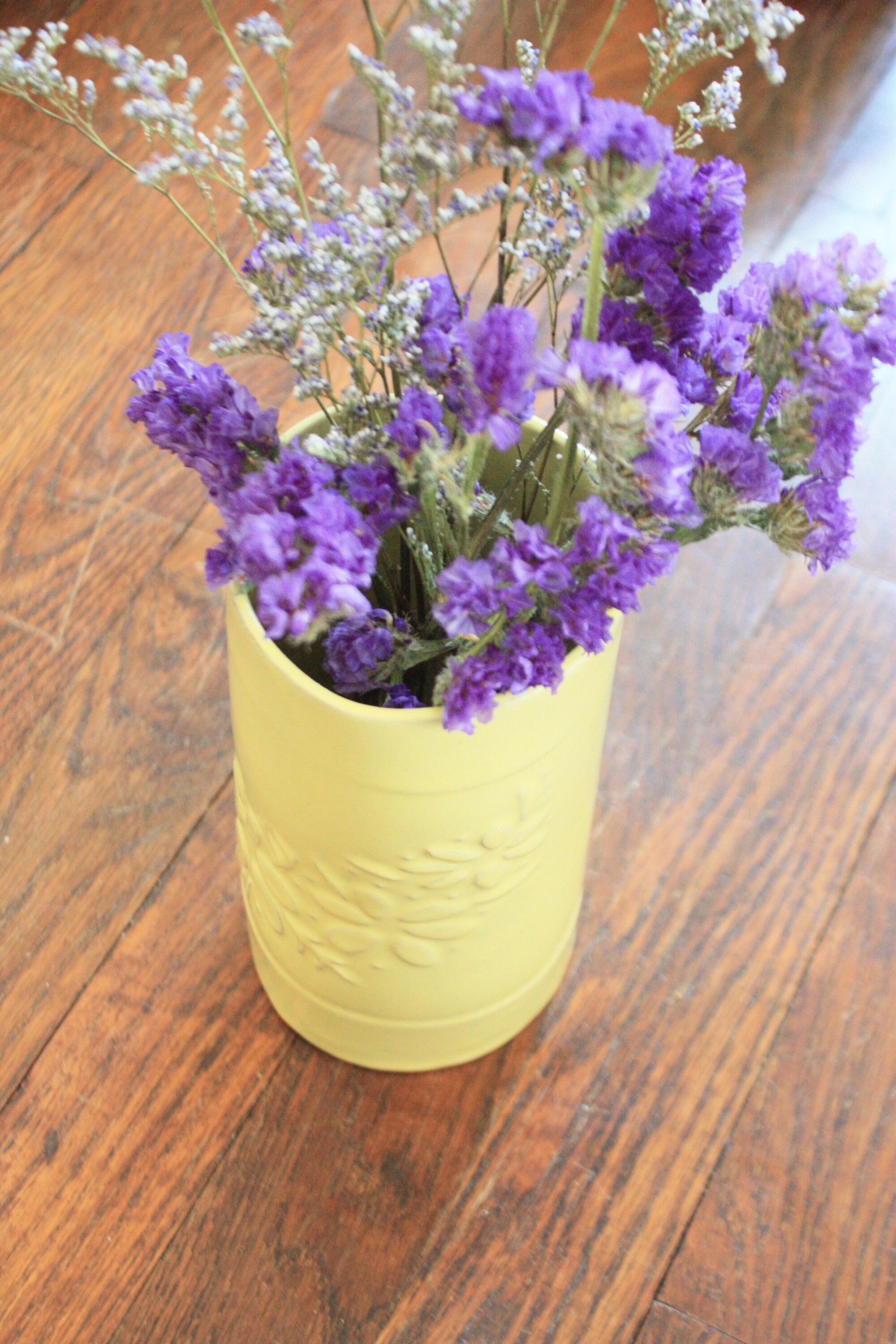 Tall Yellow Ceramic Vase Yellow Pottery Vase Handmade Etsy