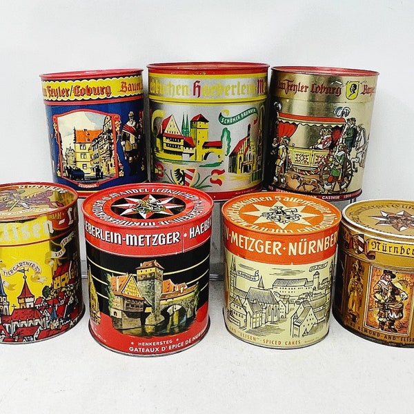 Vintage German Tins - YOU PICK - Lebkuchen Tins - Nurnberger - Elisen U. Mandel - Wilhem Feuler/Cobury - Vintage Tins