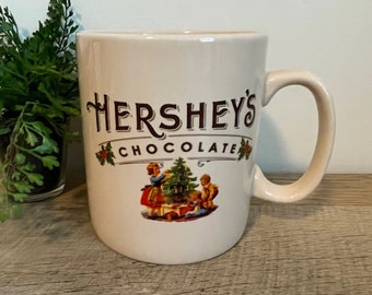 Large Hershey Mug - VINTAGE - Hershey's Chocolate - Christmas Tree - Mug - Christmas - Candy - Oversized - Galerie